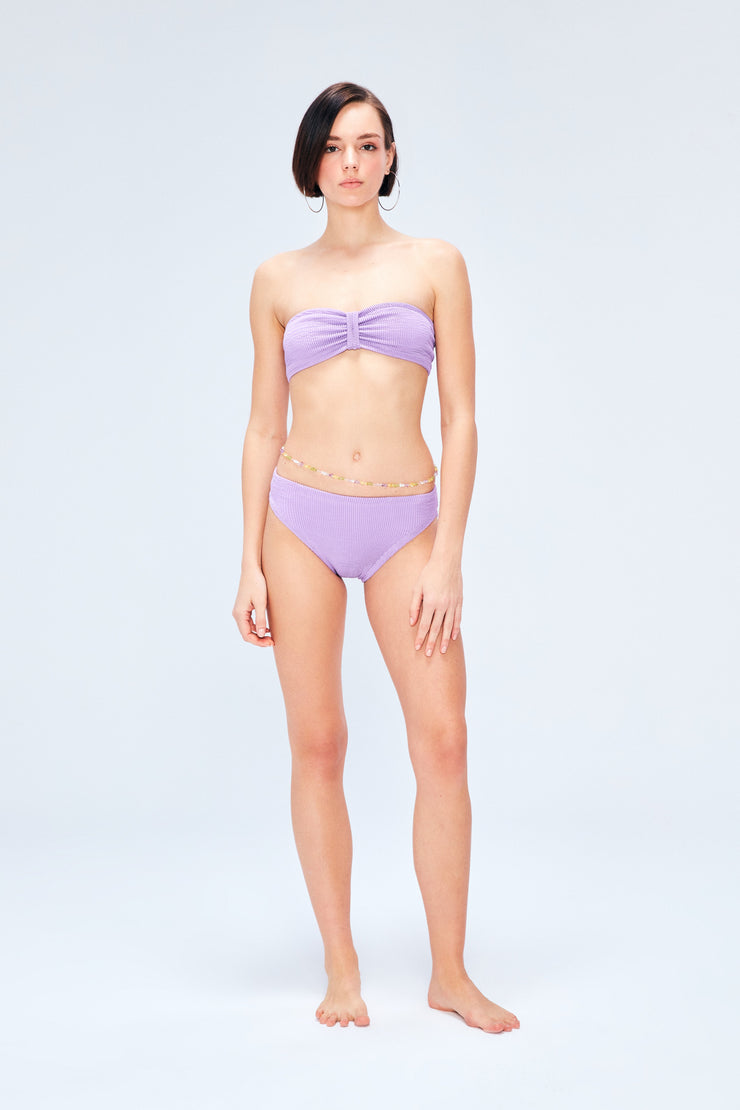 Coquette Crinkle Bikini Set Lavender