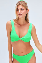 Lorelei Crinkle Bikini Set Lime