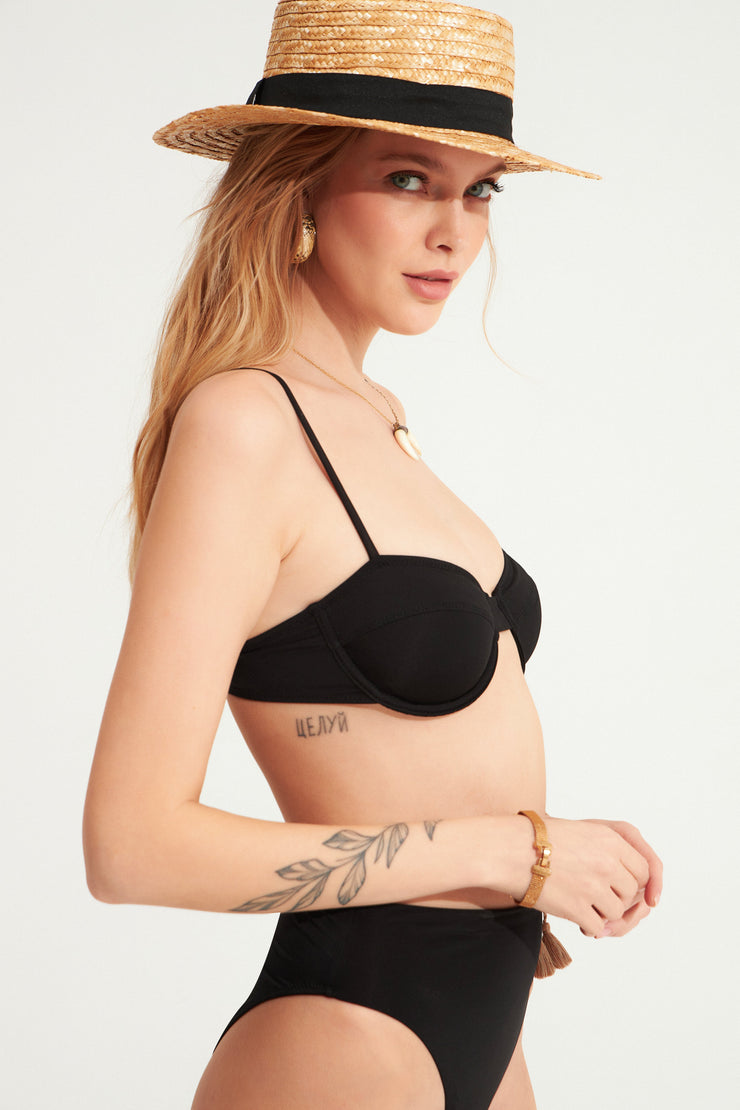 Scarlet Bikini Top Jet Black - Sandshaped