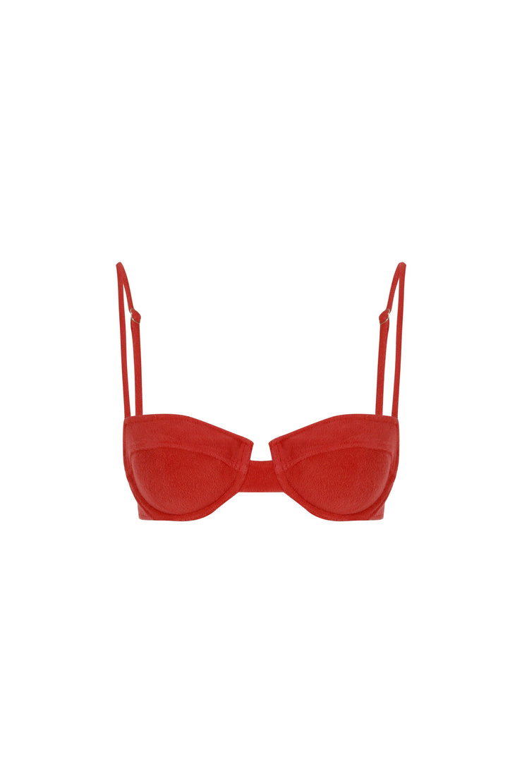 Scarlet Terry Bikini Top - Sandshaped Swimwear