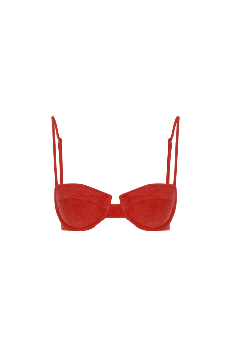 Scarlet Terry Bikini Top - Sandshaped Swimwear