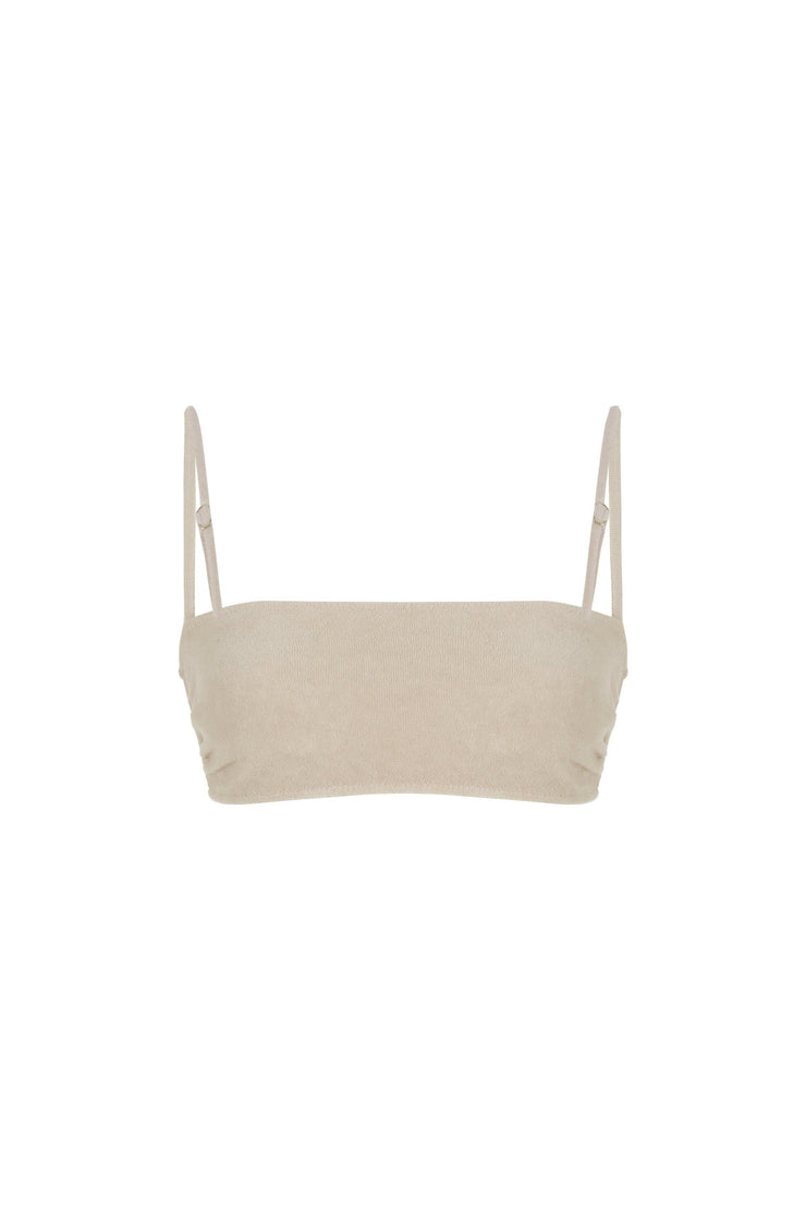 Mileva Terry Bikini Top Stone