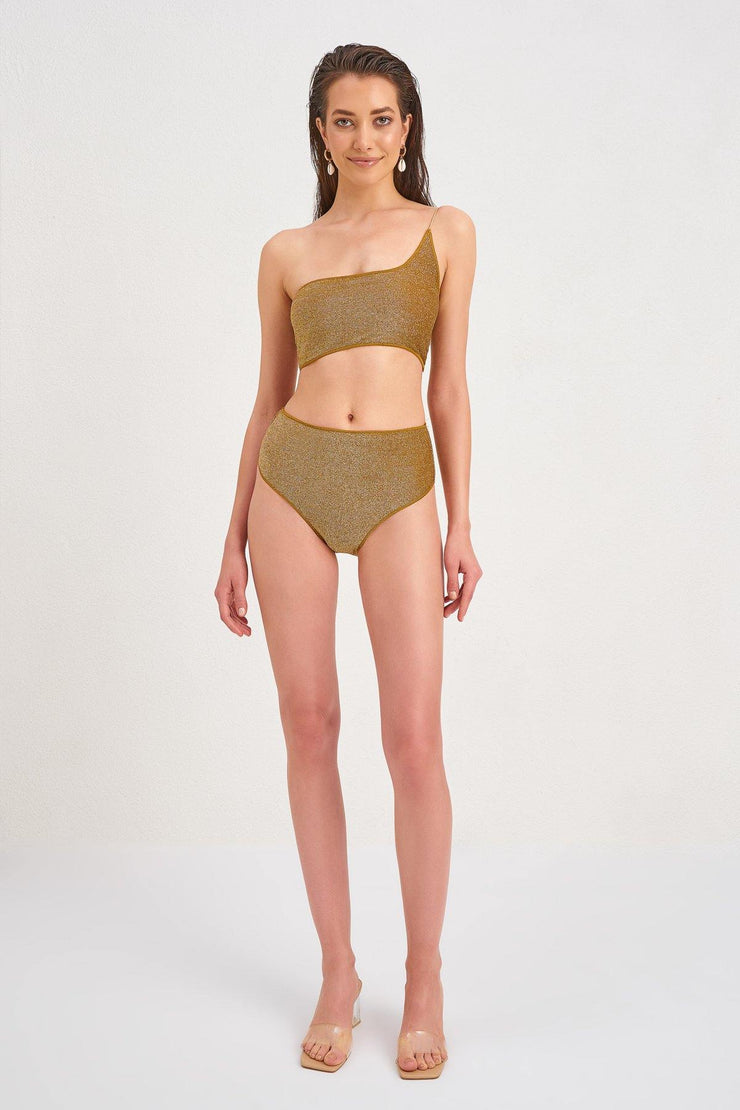 Peri Glitter Bikini Briefs Gold