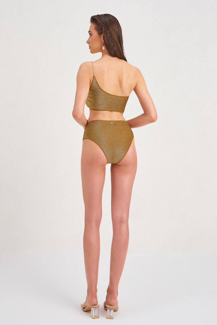 Peri Glitter Bikini Briefs Gold