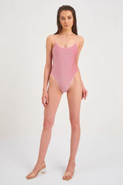 Glitz Glitter One Piece Pink