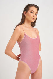 Glitz Glitter One Piece Pink