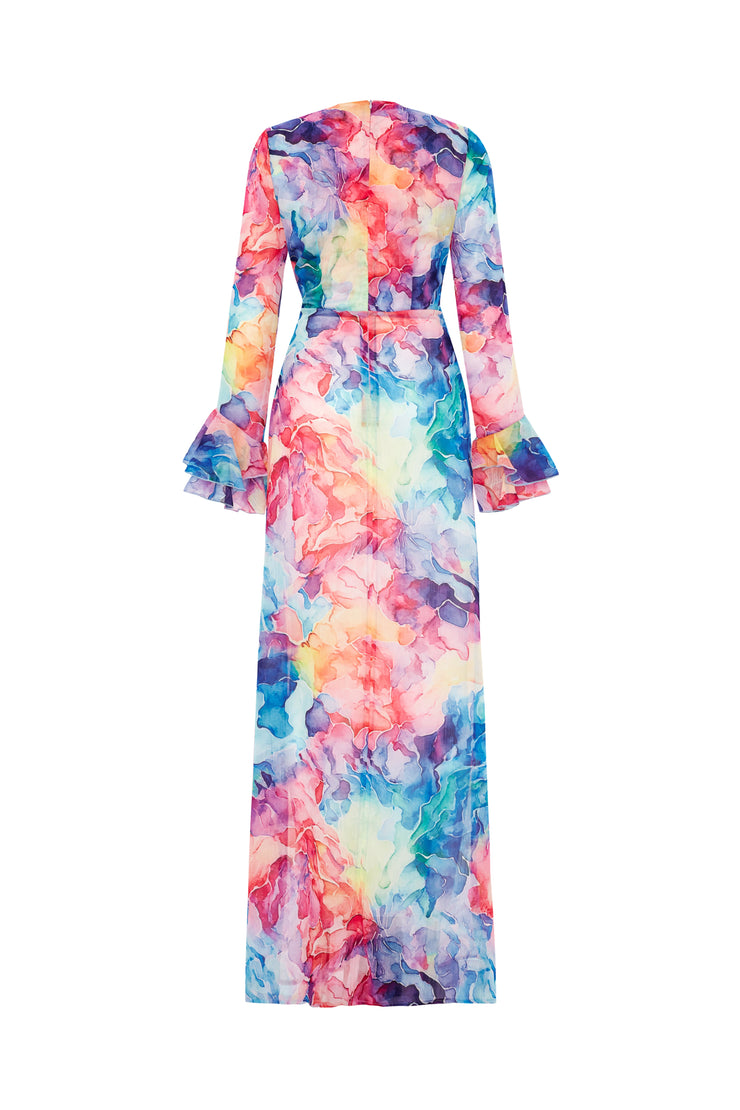 Muriel Maxi Ruffle Dress Multi