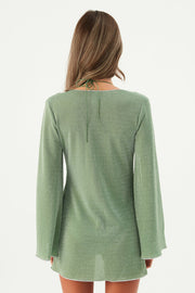 June Glitter Mini Beach Dress Green - Sandshaped