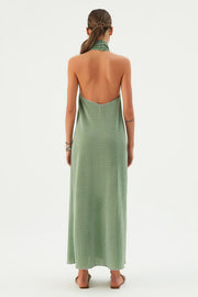 Sterea Turtleneck Maxi Dress Grasshopper- Sandshaped