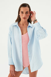 Prinkipo Cotton Gauze Shirt White - Sandshaped