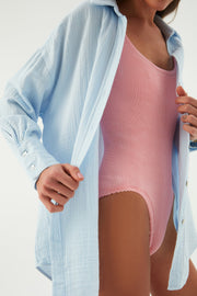 Prinkipo Cotton Gauze Shirt White - Sandshaped