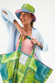 Gargantuan Reversible Beach Bag Green Pink - Sandshaped