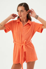Agatha Terry Romper Mango - Sandshaped