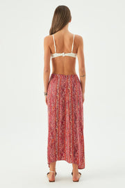 Maya Vegan Silk Knot Skirt Red - Sandshaped