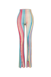 Swish Elastic Glitter Trousers With Rainbow Panels Multi