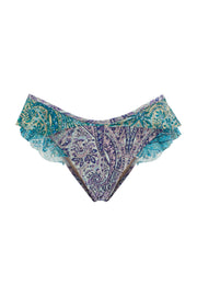 Serena Ruffled Bikini Briefs Paisley - Sandshaped