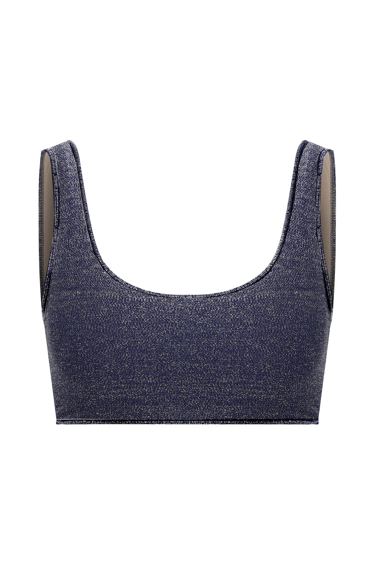 Aria Glitter Bikini Top Navy  - Sandshaped