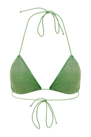 Avila Glitter Bikini Top Green  - Sandshaped