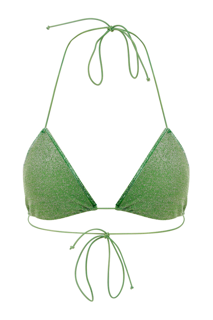 Avila Glitter Bikini Top Green  - Sandshaped