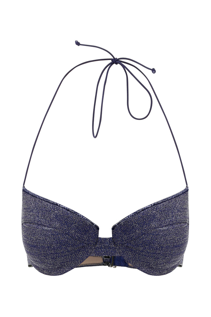 Scarlet Glitter Bikini Top Navy - Sandshaped