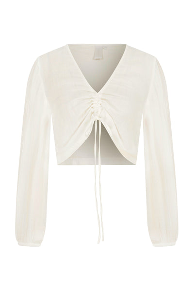 Smyrna Cotton Gauze Top White - Sandshaped