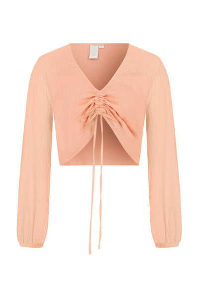 Smyrna Cotton Gauze Top Coral - Sandshaped