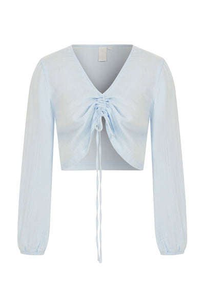 Smyrna Cotton Gauze Top Blue - Sandshaped