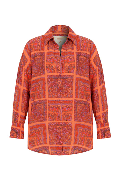 Prinkipo Vegan Silk Shirt Orange - Sandshaped
