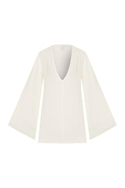 Elle Cotton Gauze Mini Dress White - Sandshaped