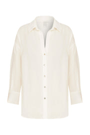 Prinkipo Cotton Gauze Shirt White - Sandshaped