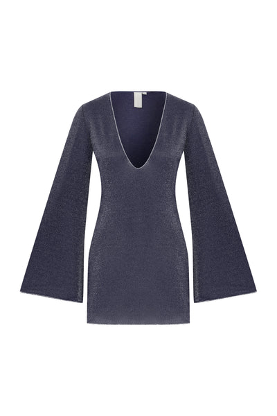 June Glitter Mini Beach Dress Navy - Sandshaped