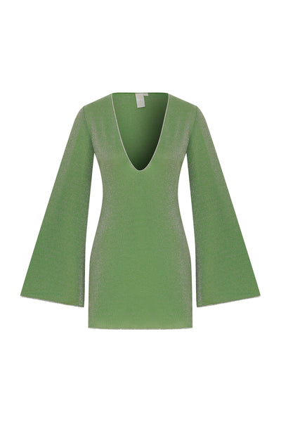June Glitter Mini Beach Dress Green - Sandshaped