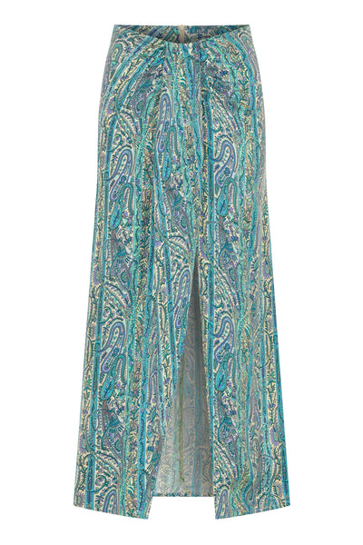 Maya Vegan Silk Knot Skirt Green - Sandshaped